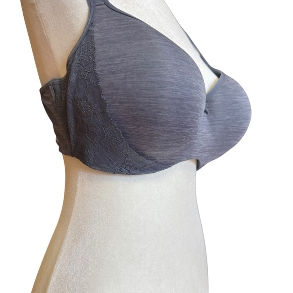 Lane Bryant Cacique Smooth Balconette T-Shirt Bra Plus Size 38F (DDD) Blue-Gray - Picture 3 of 10